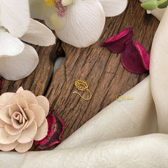 Vriksham Designer AD Stone Nath/Nose pin-White-G17417