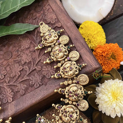 Vriksham Antique Lakshmi Coin 1 gm Gold Neckpiece-G20314