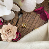 Vriksham Antique Designer AD Stone Nath/Nose pin-Red White-G17419