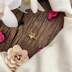 Vriksham Flower Golden Naths/Nose pin-Multi Color-G18636