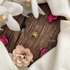 Vriksham Flower Golden Naths/Nose pin-Red-G18650