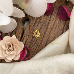 Vriksham Unique Floral AD Stone Nath/Nose pin-White Red & Green-G17371