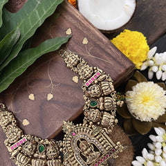 Vriksham Classic Lotus Lakshmi Devi Temple 1 gm Gold Finish Choker-G20318