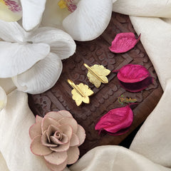 Vriksham Gul-Mor Pair Kundan Jadau Press Bugadi-Red Green & White-J3507