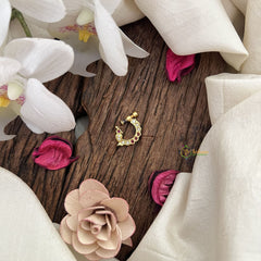 Vriksham Peacock Naths/Nose pin-Red White-G18698