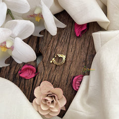 Vriksham Peacock Naths/Nose pin-Red White-G18698