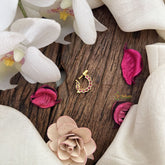 Vriksham Peacock Naths/Nose pin-Red-G18699