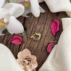 Vriksham Peacock Naths/Nose pin-Red-G18699