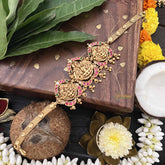 Vriksham Lakshmi Temple Vaddanam 1 gm Gold Finish Choker-G20316