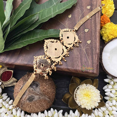 Vriksham Lakshmi Temple Vaddanam 1 gm Gold Finish Choker-G20316