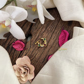 Vriksham Designer Oval Naths/Nose pin-Red White & Green-G18714