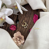 Vriksham Duck Style Naths/Nose pin-Red White & Green-Pearl-G18727