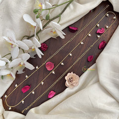 Vriksham Gold Look Alike Designer Pearl Thin Hip Chain-G17968