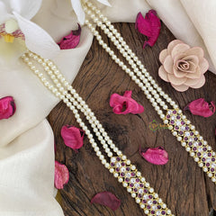 Vriksham Exquisite layered Kemp Dual Peacock Pendant Haram-G16566