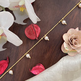 Vriksham Gold Look Alike Designer Pearl Thin Hip Chain-G17968