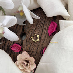 Vriksham Designer Heart style Naths/Nose pin-Red White & Green-G18696