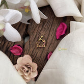 Vriksham Designer Heart style Naths/Nose pin-Red-G18694