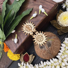 Vriksham Designer Floral Design 1 Gram Gold Jad Billai-G20328