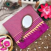 Vriksham Purple Striped Print Designer Ajrakh Modal Silk Saree-VS4651