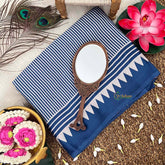 Vriksham Blue Striped Print Ajrakh Modal Silk Saree-VS4657