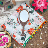 Vriksham Ink Blue Cotton Mulmul Saree with Pom Pom Lace Saree-VS5016