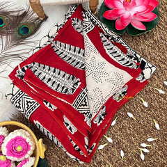 Vriksham Cream Designer Ajrakh Modal Silk Saree-VS4661