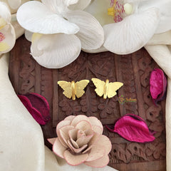 Vriksham Butterfly Bloom Kundan Jadau Press Bugadi-Red Green & White-J3537