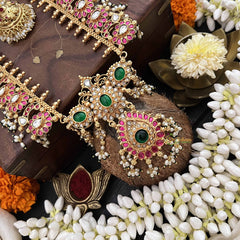 Vriksham Designer Mango Style 1 gm Gold Long Neckpiece-Rice Pearl-G20333