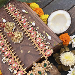 Vriksham Designer Mango Style 1 gm Gold Long Neckpiece-Rice Pearl-G20333