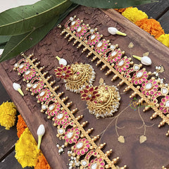 Vriksham Designer Mango Style 1 gm Gold Long Neckpiece-Rice Pearl-G20333