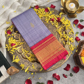 Vriksham Lavender with Red Korvai Thirubuvanam Silk Saree-Pure Silk-VS4360