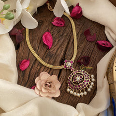 Vriksham Red Kemp Traditional Addigai-Pearl-G16547