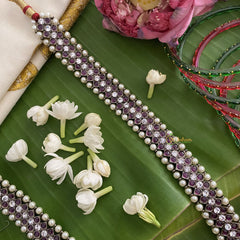 Vriksham Dual Peacock Pendant Black Polish Traditional Precious Kemp Neckpiece-G17569