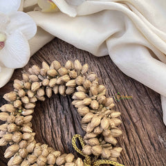 Vriksham Golden Jasmin Floral Buds Gajra Bun Flower Accessories-KH1256