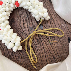Vriksham Elegant White Jasmin Floral Buds Gajra Flower Accessories-KH1255