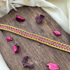 Vriksham Red Kundan Jadau High Neck Choker-J2949