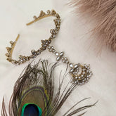 Vriksham Premium Matha Patti Gold & Pearl Coted & Drop Tikka Headpiece-G22356