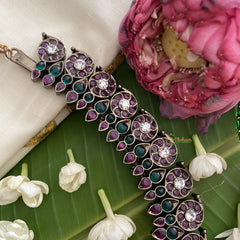 Vriksham Black Polish Precious Kemp 22 Manga Short Neckpiece-G17570