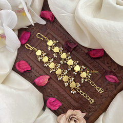 Vriksham Heart Shape Kundan Jadau Single Strand Maatil-Red-Pearls-J3250