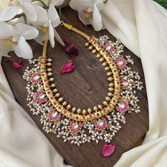 Vriksham unique Jadau Kundan Guttapusalu Neckpiece-J2971