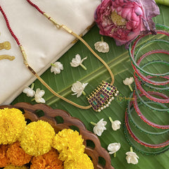 Vriksham Traditional Kemp Stone Three Pendant Addigai-G17548