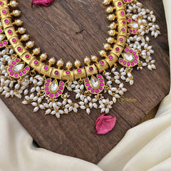 Vriksham unique Jadau Kundan Guttapusalu Neckpiece-J2971