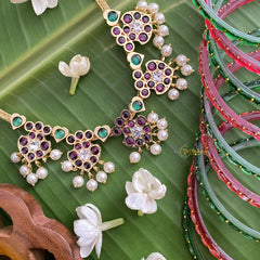 Vriksham Traditional Kemp Stone Pendant Short Neckpiece-G17550