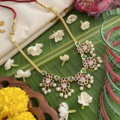 Vriksham Traditional Kemp Stone Pendant Short Neckpiece-G17550