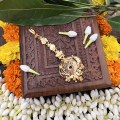 Vriksham South Indian Designer Lakshmi 1 Gram Gold Maang Tikka-G20343