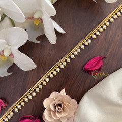 Vriksham Gold Look Alike Unique Pearl Thin Hip Chain-G17974