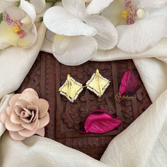 Vriksham Kamalika Lotus With Pearl Kundan Jadau Press Bugadi-Red Green-J3532