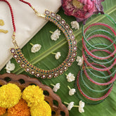 Vriksham Traditional Kemp Stone Maanga Short Neckpiece-G17546