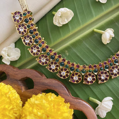 Vriksham Traditional Kemp Stone Maanga Short Neckpiece-G17546