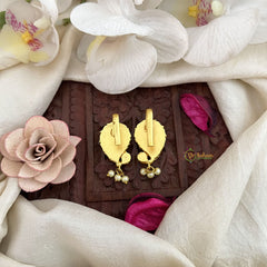 Vriksham Designer Golden Maanga Jadau Press Bugadi-Red Green & White-Pearl-J3573